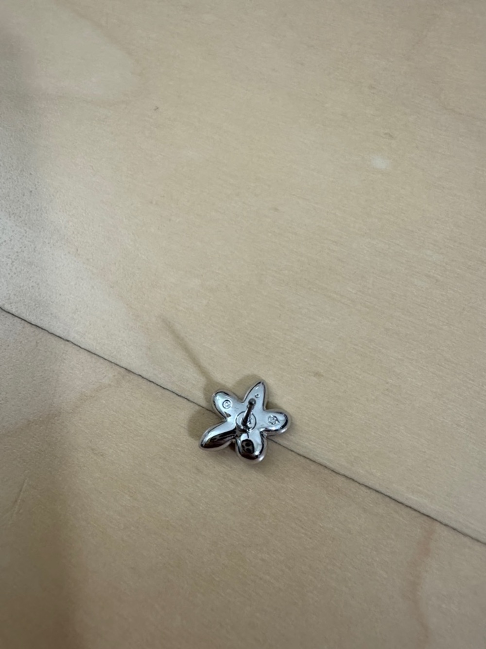 Swarovski Clear Crystal Flower Stud Earrings in Silver Tone - Picture 4 of 4